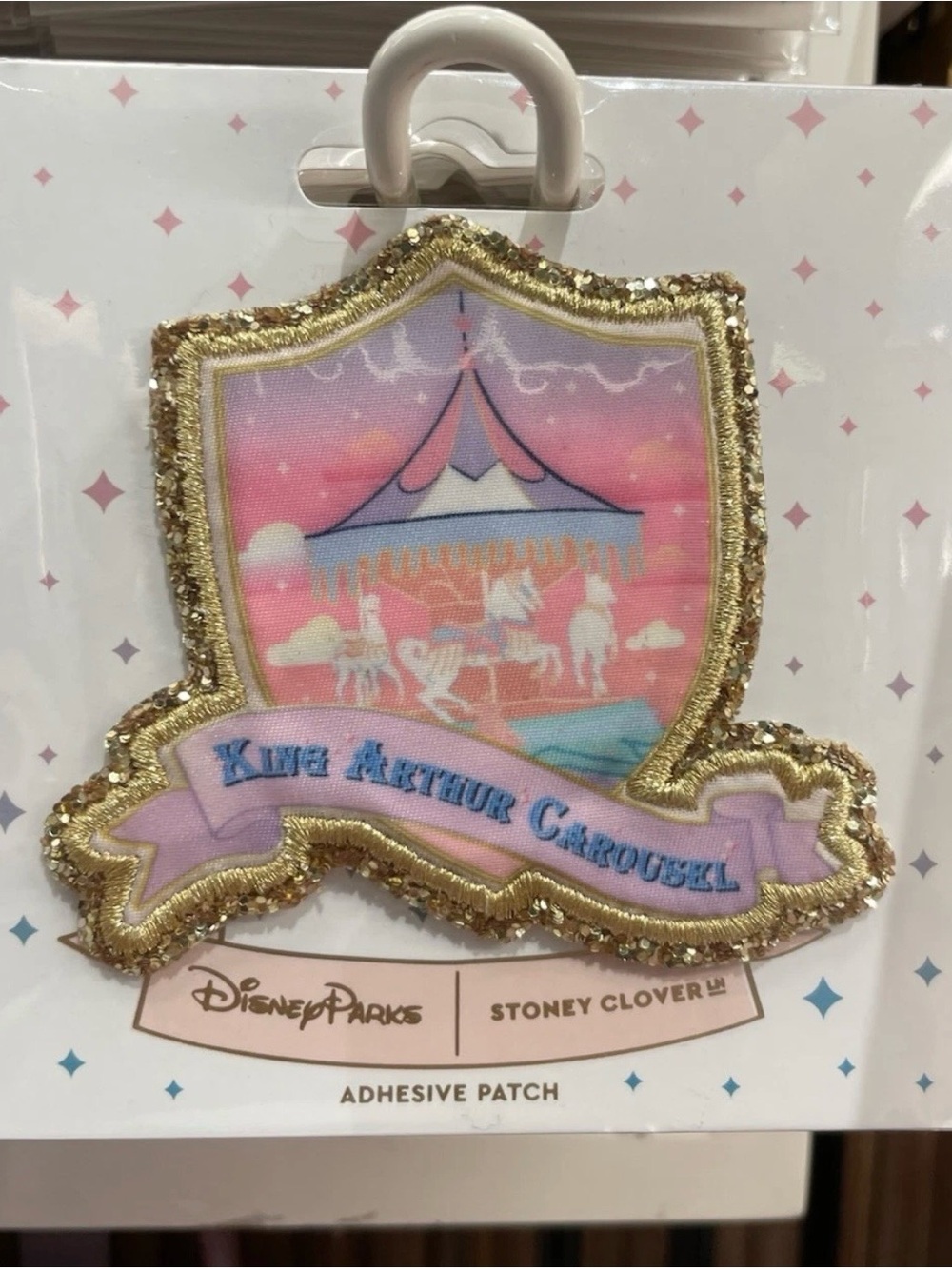 Stoney Clover Lane Disney Parks King Arthur Carousel Patch - Pink, Gold, Blue